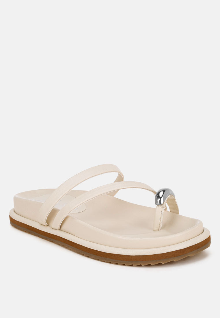 Flipper Faux Leather Strappy Slip Ons