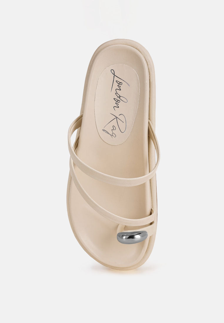 Flipper Faux Leather Strappy Slip Ons