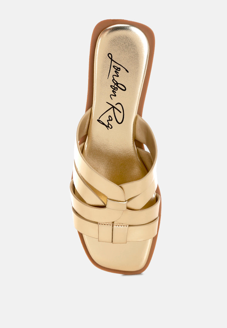 Hebal Metallic Faux Leather Slip Ons
